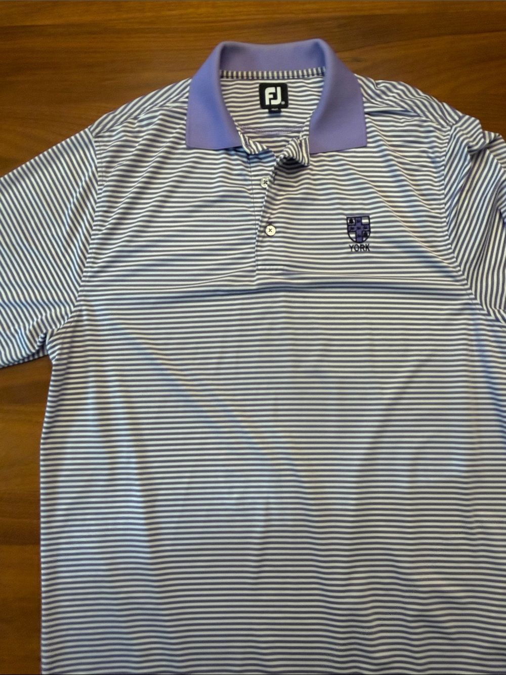 FootJoy Men's Lavender and White Striped Golf Polo